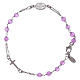 AMEN 925 sterling silver rosary bracelet with lilac jade beads s1