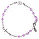 AMEN 925 sterling silver rosary bracelet with lilac jade beads s2