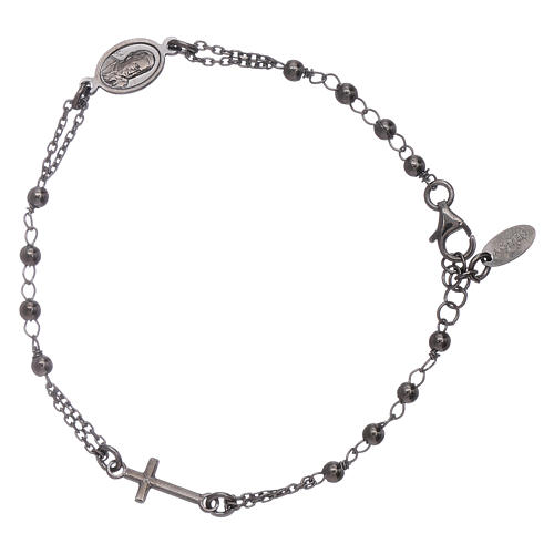AMEN burnished 925 sterling silver rosary bracelet 2