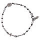 Pulseira terço prata 925 brunida s2