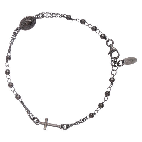 AMEN burnished 925 sterling silver rosary bracelet 1