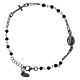 AMEN burnished 925 sterling silver rosary bracelet with crystals s2