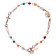 AMEN 925 sterling silver rosary bracelet with coloured agate beads s2