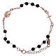AMEN 925 sterling silver bracelet with black agate pearls s2