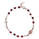AMEN 925 sterling silver bracelet with ruby agate beads s2