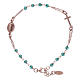 Pulsera rosario plata 925 AMEN cristales verdes s2