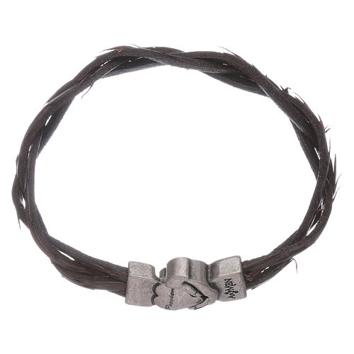 AMEN leather and bronze bracelet 1