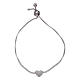 Pulsera AMEN plata 925 rodiada y corazón zirconado s1