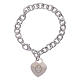 AMEN 925 sterling silver bracelet with a pendant heart s1