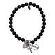 AMEN 925 sterling silver bracelet with agate beads Faith, Hope and Charity s1