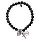 AMEN 925 sterling silver bracelet with agate beads Faith, Hope and Charity s2