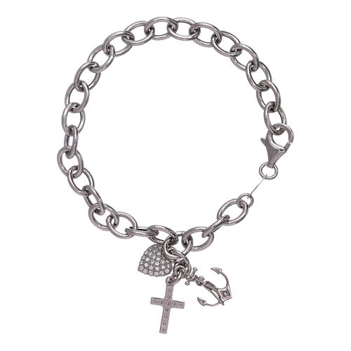 Armband AMEN Silber 925 theologische Tugenden Symbol 2