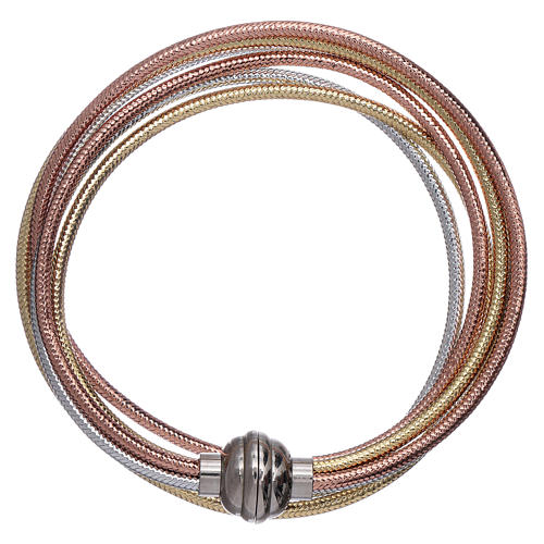 AMEN golden colour bracelet in rosè and silver 1