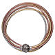 Pulsera AMEN lurex color oro, rosado y plata s1