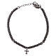 AMEN 925 sterling silver bracelet finished in rhodium with a cross s1