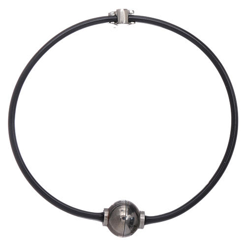 Bracciale termoplastica e angioletto zirconato arg 925 AMEN 2