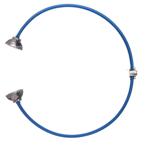 Pulsera azul termoplástico angelito zirconado plata 925 AMEN 3