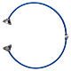 Pulsera azul termoplástico angelito zirconado plata 925 AMEN s3