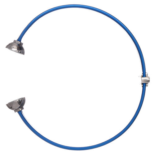 Bracciale blu termoplastica angioletto zirconato arg 925 AMEN 3