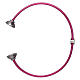 Bracciale angioletto zirconato arg 925 AMEN termoplastica fucsia s3