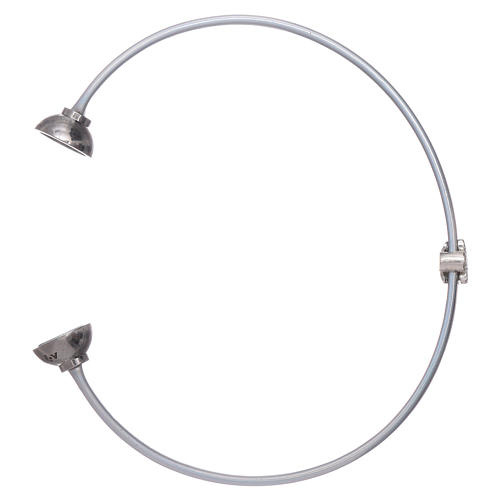 AMEN grey thermoplastic bracelet with a 925 sterling silver zirconate angel insert 3