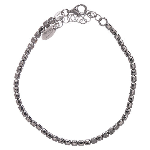 AMEN Bracelet in 925 sterling silver with rhodium nuggets 2