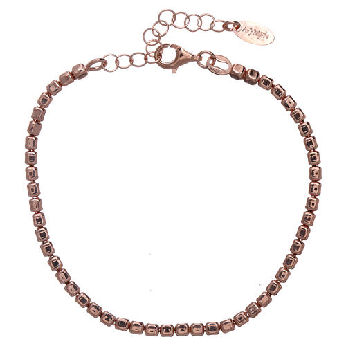 Bracelet argent 925 avec pépites rosées AMEN 2