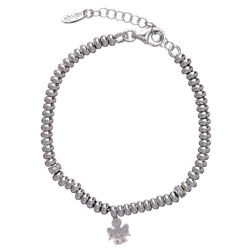 Pulsera AMEN Plata 925 rodiada ángel zirconado 2