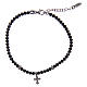 AMEN bracelet in 925 sterling silver with black zircons s2