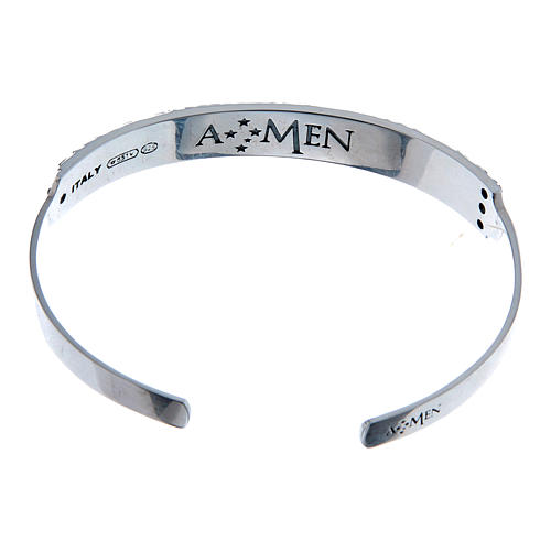 Armband AMEN rigiden Silber 925 Gebet Vater Unser ITALIENISCH 2