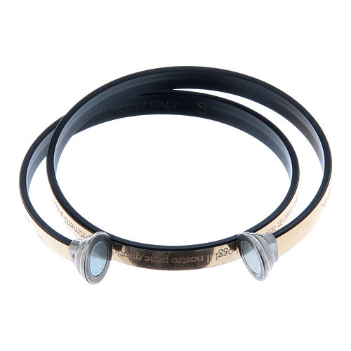 AMEN bracelet with Our Father golden incision in 925 sterling silver and thermal plastic 2