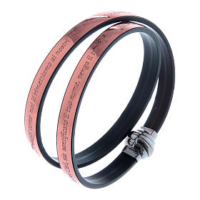 Bracciali AMEN: Bracciale AMEN termoplastica Arg 925 incisione Padre Nostro bronzo