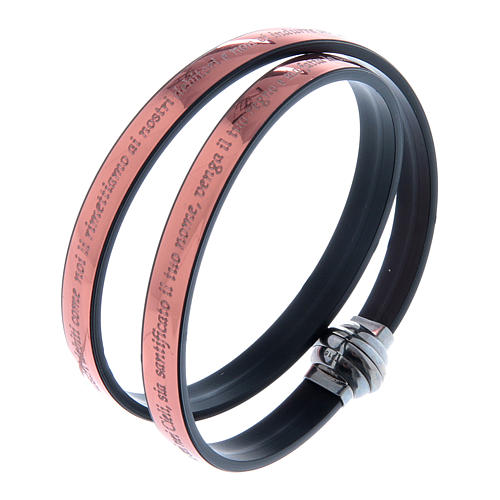Bracciale AMEN termoplastica Arg 925 incisione Padre Nostro bronzo 1