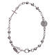 AMEN bracelet 925 sterling silver with medalet spheres and cross s2
