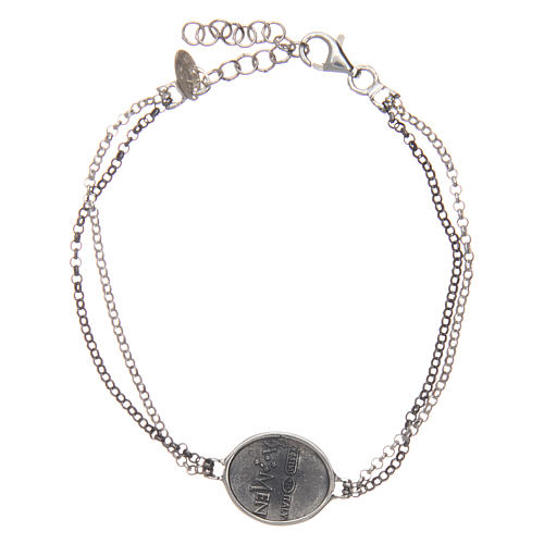 Armband AMEN Heiligstes Herz Silber 925 Doppelkette 2