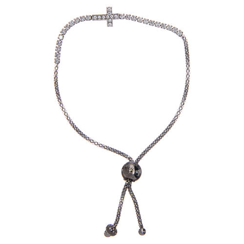 Bracciale Amen argento tennis croce zirconi 1