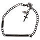 AMEN bracelet in 925 silver with black rhinestones s1