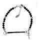 Armband AMEN Silber 925 Onyx Perlen und Platte s1