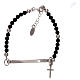 Armband AMEN Silber 925 Onyx Perlen und Platte s2