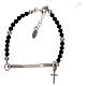 Bracelet with onyx beads and 925 silver, AMEN s2