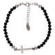 AMEN bracelet with 4mm onyx spheres in 925 silver s1