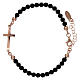 AMEN bracelet with 4mm onyx spheres in pink 925 silver s2