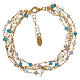 Armband AMEN vergoldeten Silber 925 hellblauen Kristalle s2