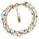Bracelet AMEN argent 925 doré et cristaux nuances bleu clair s2