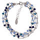 Pulsera AMEN de plata 925 cristales azules s1