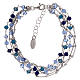 Bracelet AMEN argent 925 et cristaux nuances bleu s1