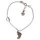 AMEN bracelet in 925 silver with foot-shaped pendant in pink mother-of-pearl s2