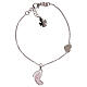 AMEN bracelet with pink foot charm mother of pearl 925 silver s1