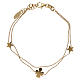 AMEN bracelet in golden 925 silver with angel and stars s1