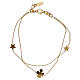 AMEN bracelet in golden 925 silver with angel and stars s2
